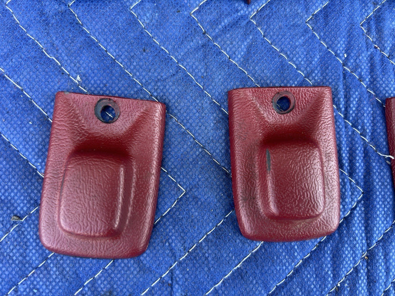 1980-1985 Cadillac Seville Seat Bolt Covers Red 20099650 LH RH GM OEM #3417M