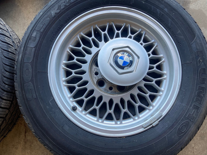 1986-1994 BMW 7 Series E32 BBS Wheels Rims & Tires 1182129 7Jx15 H2 OEM #969M