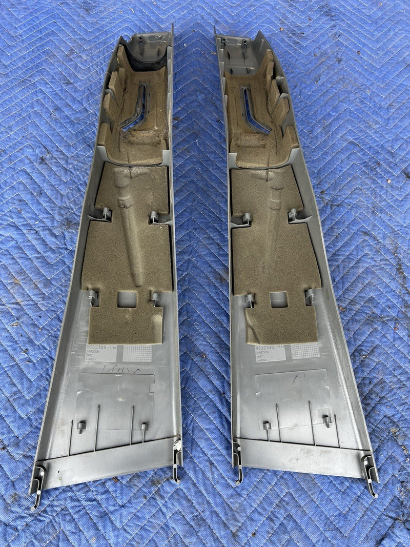 1993-1997 Volvo 850 850R Left & Right B Pillar Trim Charcoal Gray OEM #4437E