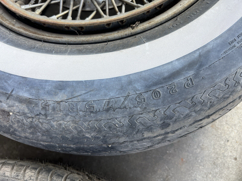 1980-1985 Cadillac Seville Set Of Rims Wheels Tires 15” Wire Spoke OEM #3314M
