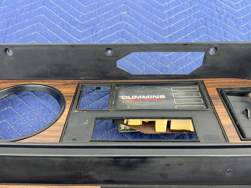 1981-1993 Dodge Ram D150 D250 Dash Gauge Cluster Trim Wood Grain OEM #5157EM