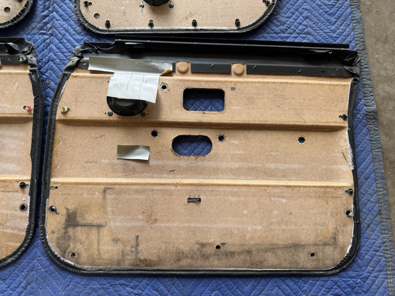 1989-1993 Volvo 240 244 Interior Door Card Panel Set Of 4 Gray Black OEM #4863E