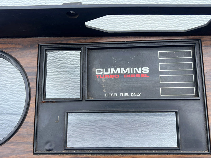 1981-1993 Dodge Ram D150 D250 Dash Gauge Cluster Trim Wood Grain OEM #5157EM