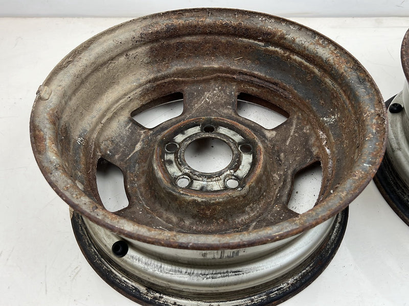 1975-1980 Volvo 244 240 14" Steel Wheel Rim Pair 5.5Jx14x20 OEM #5405EM