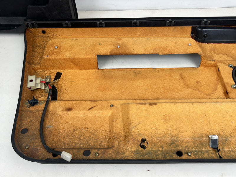 1990-1992 Volvo 740 745 940 Wagon Door Card Trim Panel Set of 4 Black OE #5977EM