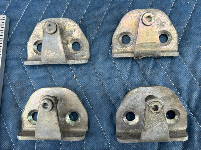 1986-1993 Volvo 240 244 Sedan Door Striker Plate Set of 4 Latch Catch OE #4218EM