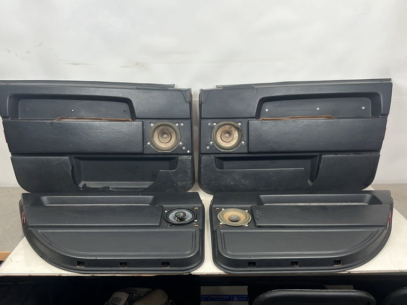 1990-1992 Volvo 740 745 940 Wagon Door Card Trim Panel Set of 4 Black OE #5977EM