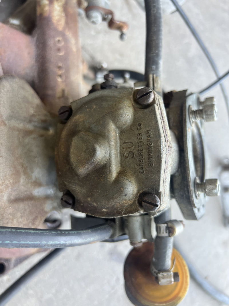 1967-1974 Volvo 140 142 Intake Manifold & SU Carburetor Co. Pair OEM #4962EM