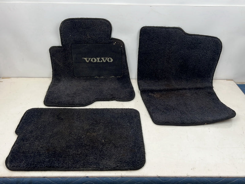 1975-1980 Volvo 244 240 Dark Blue Floor Mat Set of 3 Carpet OEM #5394EM