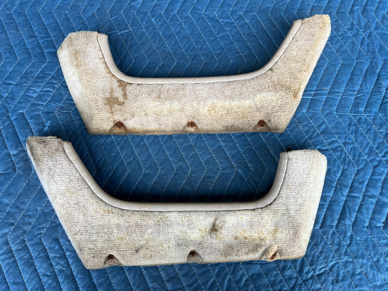 1983-1985 Porsche 944 Tan Right & Left Door Carpet Storage Compartment OE#2443EM