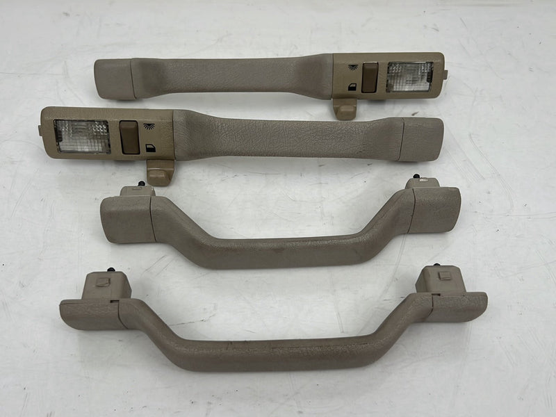 1993-1997 Volvo 850 Overhead Grab Handle Set of 4 w/ Lights Beige OEM