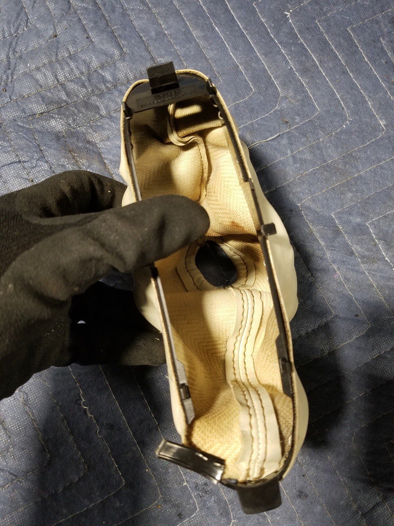 2002-2008 Jaguar X-Type 2.5L X400 Parking E Brake Leather Boot Ivory OEM #1948E