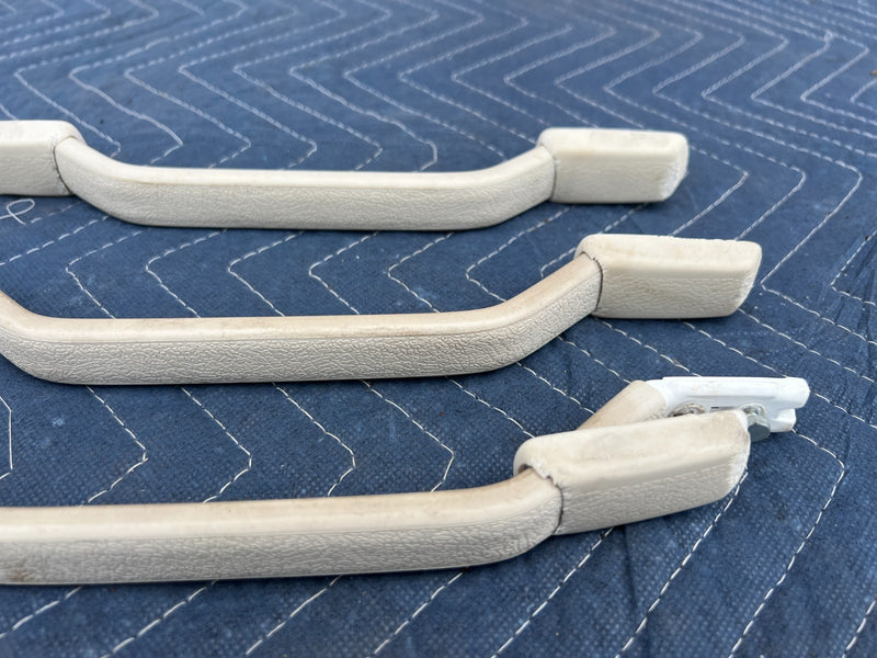 1967-1974 Volvo 140 142 144 Overhead Grab Handle Set of 3 White OEM #4872EM