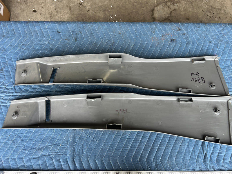 1989-1995 Volvo 740 940 Sedan Right & Left B Pillar Trim Pair Gray OEM #3672EM