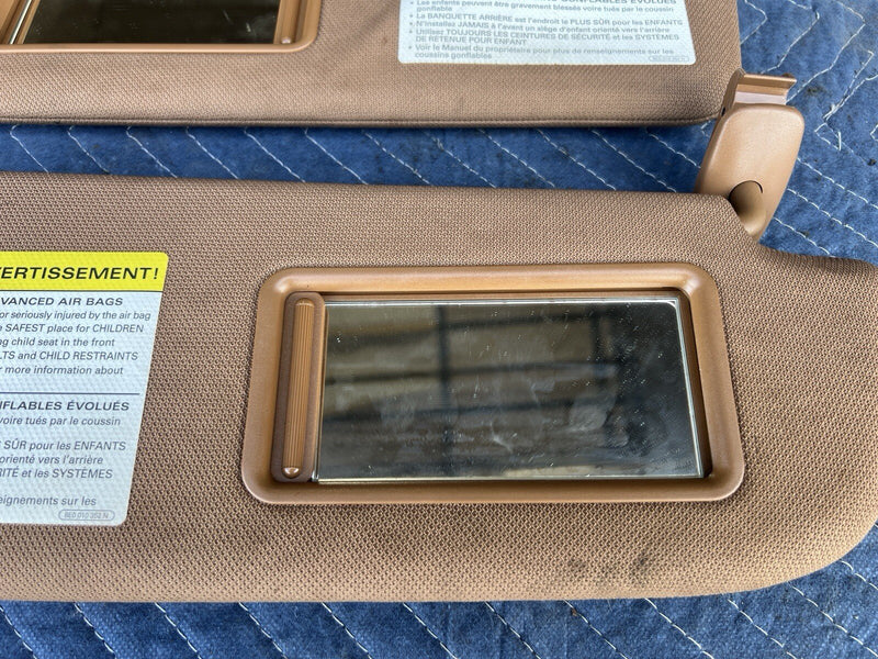 2005-2011 Audi A6 Sun Visor Shade Pair Tan Left & Right Sunvisor OEM #1ZJ