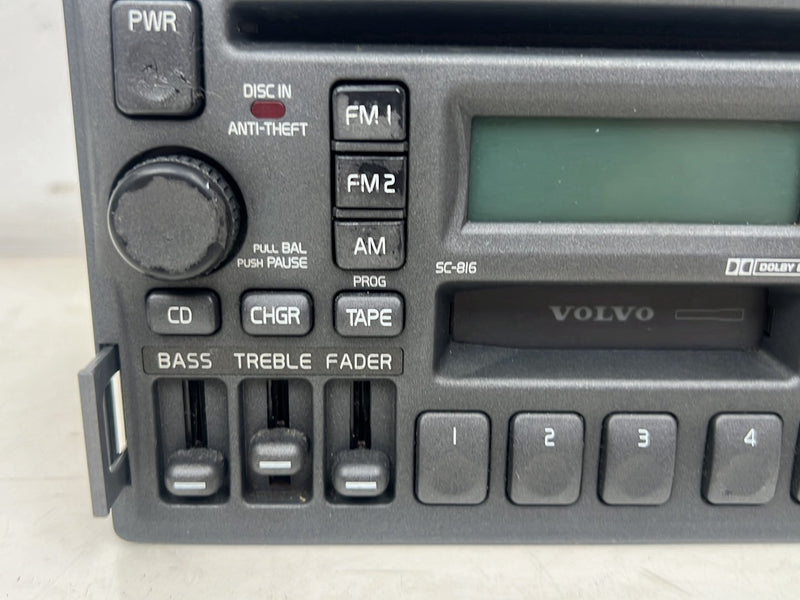 1998-2000 Volvo V70 S70 AM FM Stereo Radio CD Tape Player Head Unit OEM