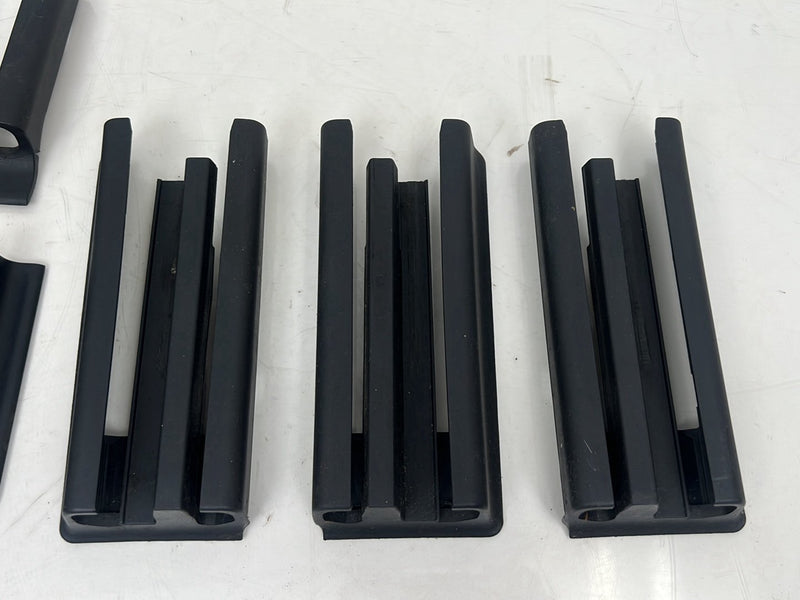 1996-2003 Audi S8 D2 A8 Right & Left Seat Track Trim Cover Set Black OEM #6442EM