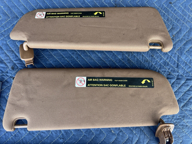 2005-2011 Audi A6 Sun Visor Shade Pair Tan Left & Right Sunvisor OEM #1ZJ