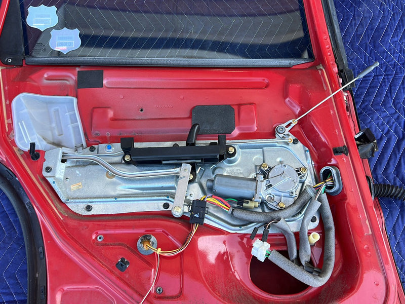 1993-1997 Volvo 850 Rear Driver Left LH Door Assembly Red OEM