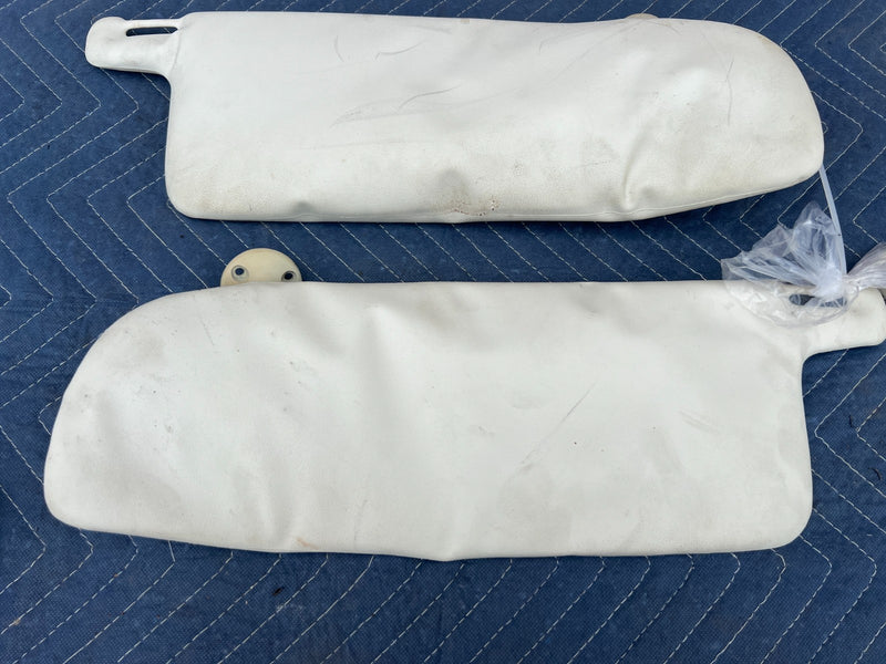 1967-1974 Volvo 140 142 144 145 Right & Left Sun Visor Shade White OEM #4868EM