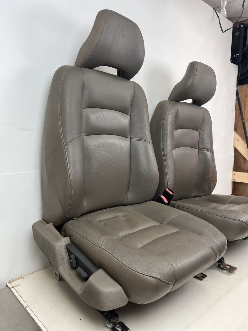 1998-2000 Volvo S70 V70 XC Gray Leather Power Front Left & Right Seat OE #6912EM