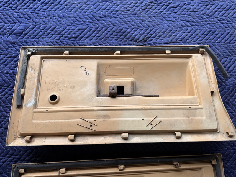 1981-1993 Dodge Truck Interior Door Card Panel Trim Pair Brown Pickup OEM #4766E