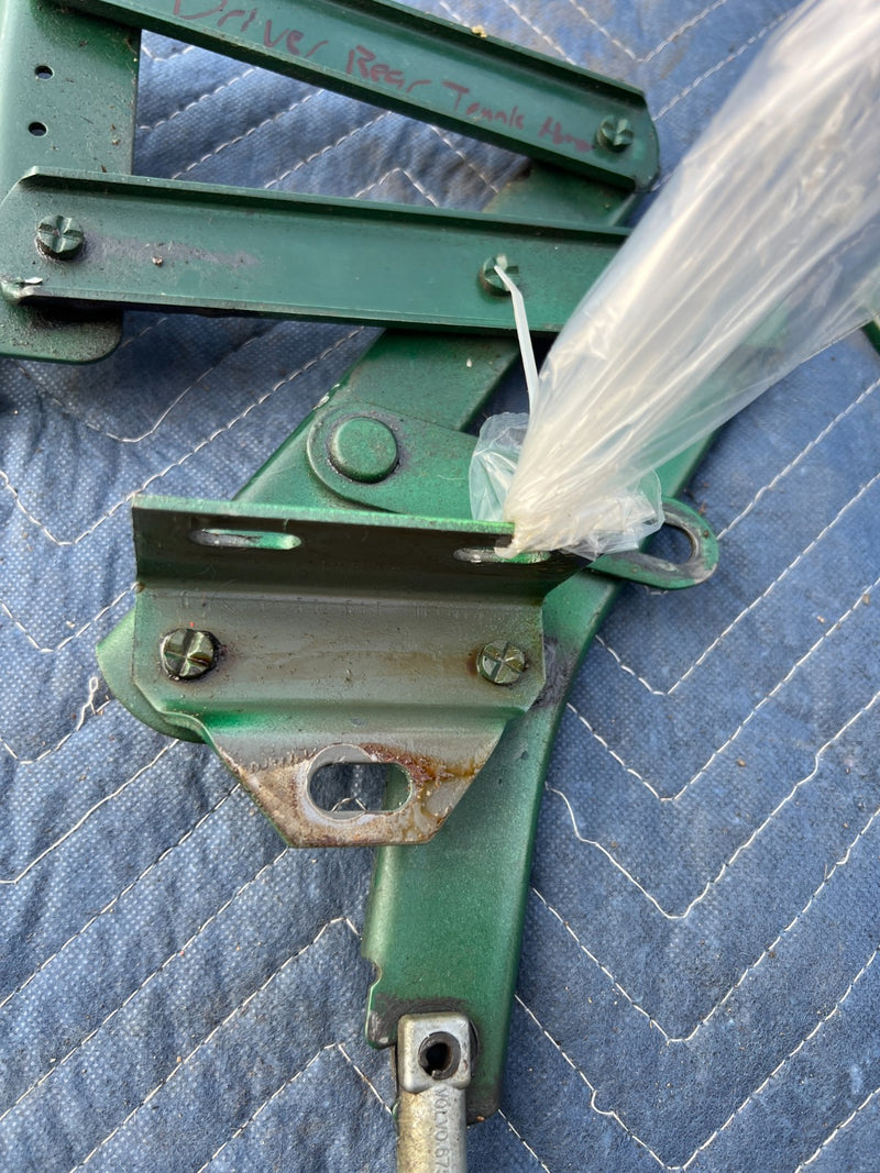 1967-1974 Volvo 140 142 Coupe Rear Right Left Trunk Hinge Pair Green OEM #4889EM