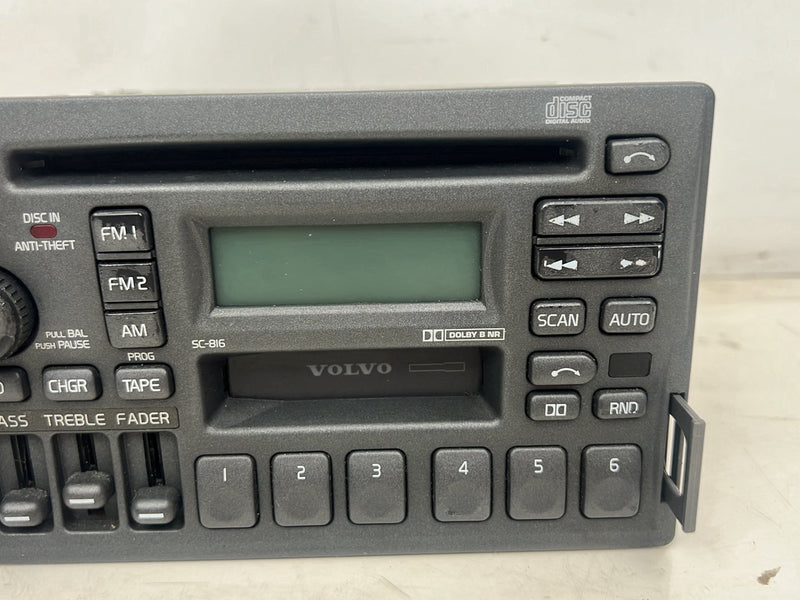 1998-2000 Volvo V70 S70 AM FM Stereo Radio CD Tape Player Head Unit OEM
