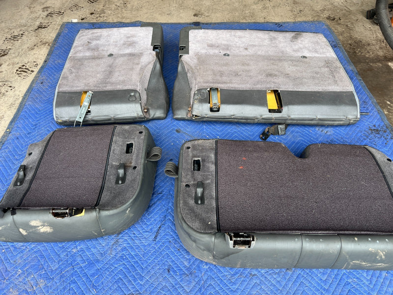 1992-1995 Volvo 940 740 Wagon Charcoal Leather Rear Seat Cushion Set OEM #3265EM