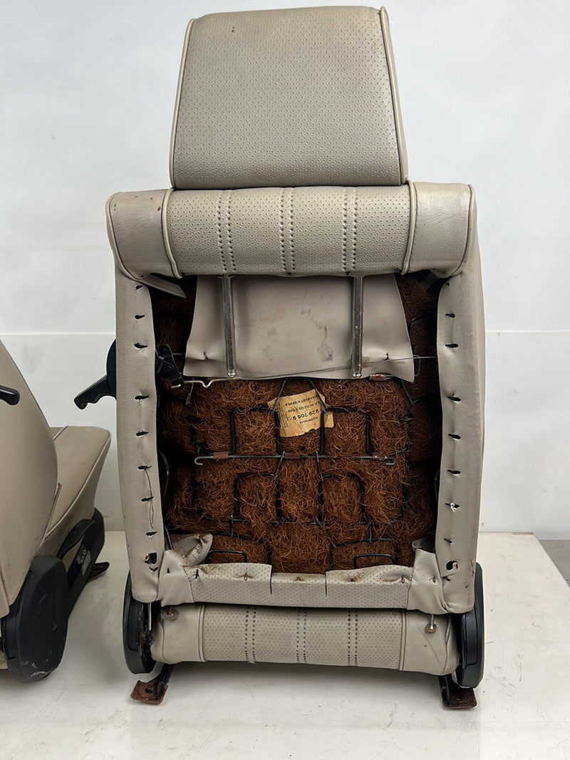 1984-1993 BMW 318i E30 Front Left & Right Bucket Seat Pair Beige OEM #6736EM