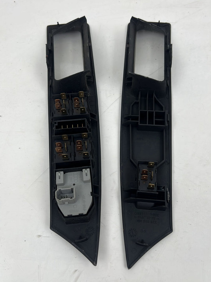 2001-2003 Audi S8 D2 A8 Door Window Switch w/ Trim Black Set of 4 OEM #6107EM