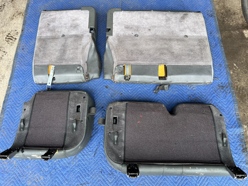 1992-1995 Volvo 940 740 Wagon Charcoal Leather Rear Seat Cushion Set OEM #3265EM