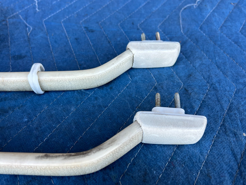 1986-1993 Volvo 240 244 Sedan Overhead Grab Handle Set of 3 White OEM #4353EM