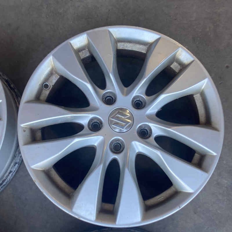 2013 Suzuki SX4 GY Wheel Set of 4 Aluminum 16x6 Twin Spoke 12081503 OEM #5003M