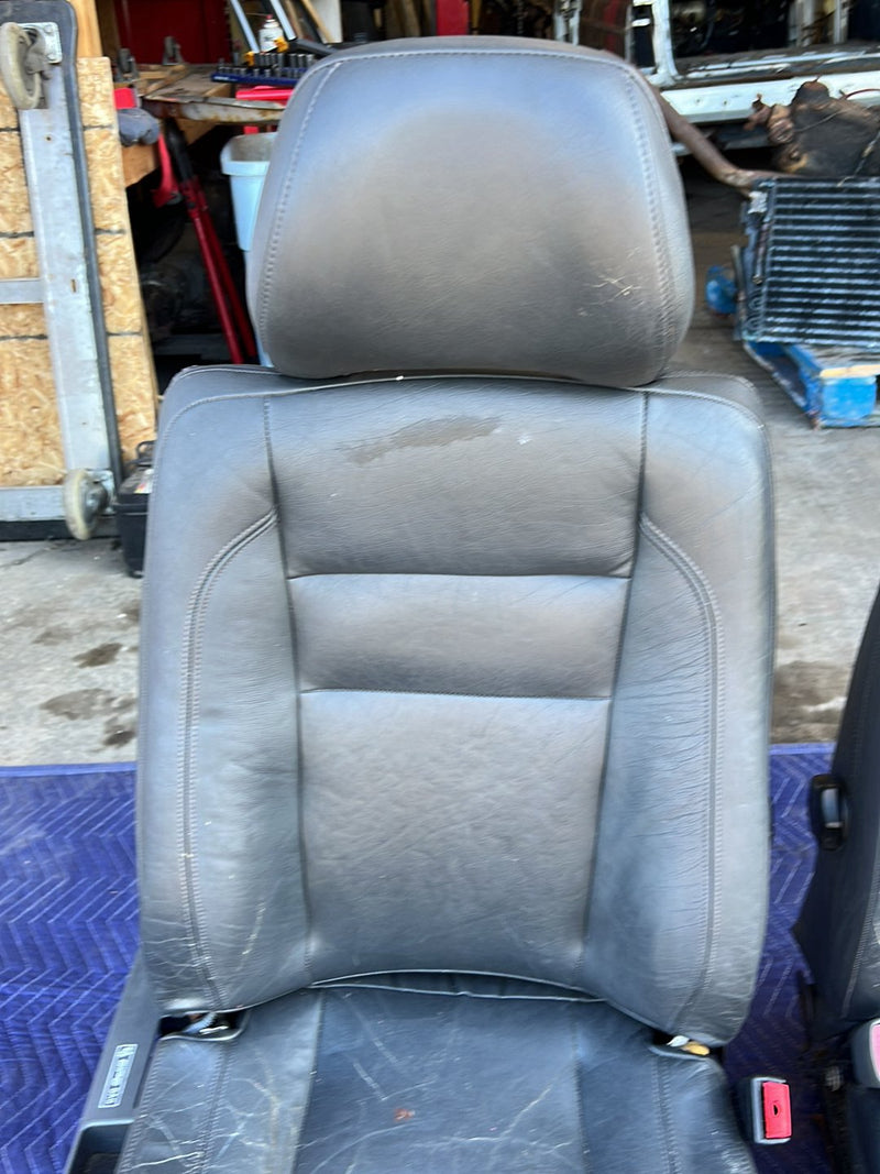 1993-1997 Volvo 850 Front Left & Right Bucket Seat Pair Gray Leather OEM