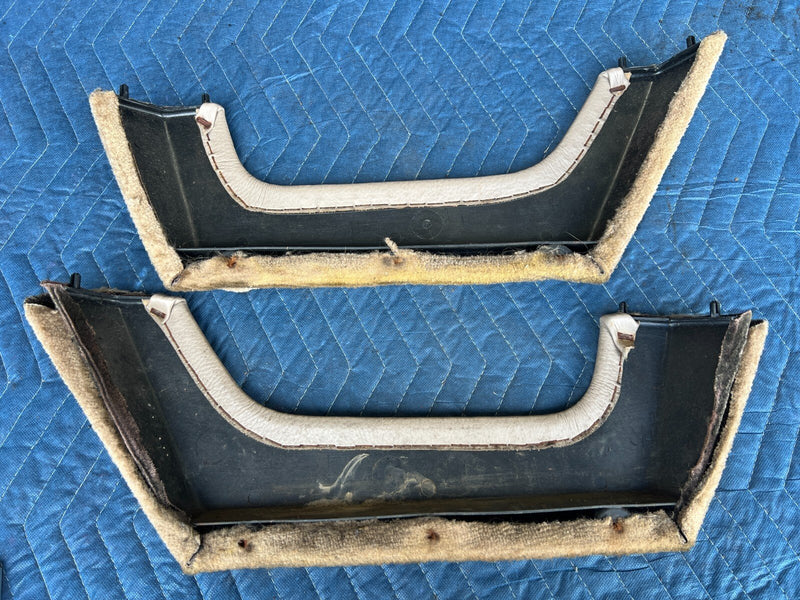 1983-1985 Porsche 944 Tan Right & Left Door Carpet Storage Compartment OE#2443EM