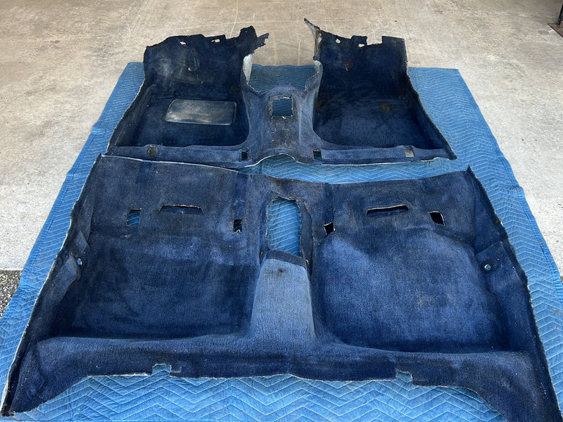 1975-1980 Volvo 244 240 Sedan Only Blue Molded Carpet Set Front Rear OEM #5403EM
