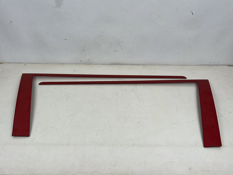 1993-1997 Volvo 850 Wagon Exterior Rear Side Window Trim Pair Red OEM