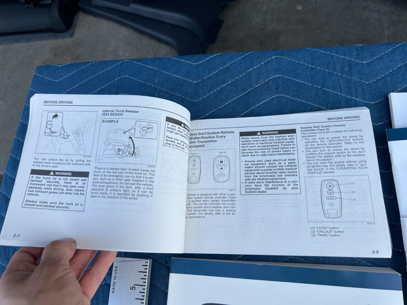 2010-2013 Suzuki SX4 Hatchback Owner's User Manual Handbook Pamphlet OEM #1279CN