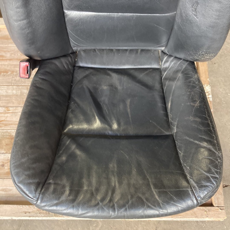 2003-2007 BMW 545i E60 Seat Front Left Driver Black Leather OEM #4980M