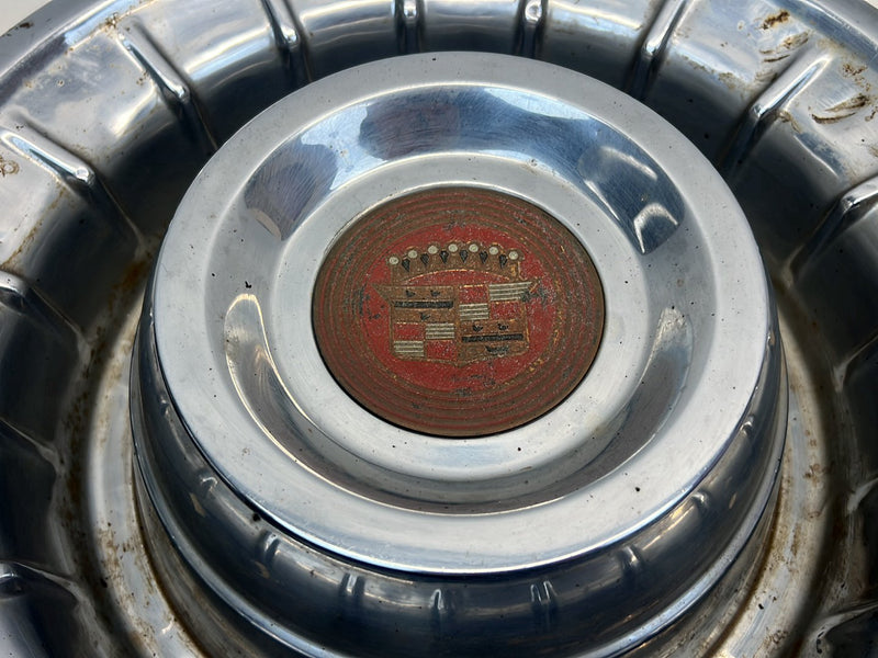 1956-1957 Cadillac Eldorado DeVille Sombrero 15 inch Hub Cap Pair OEM #5306EM