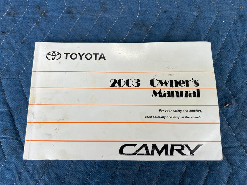 2003 Toyota Camry Owner's User Manual Pamphlet Guide OEM #5006EM