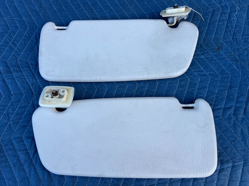 1986-1993 Volvo 240 244 Sedan Right & Left Sun Visor Shade Pair White OE #4175EM