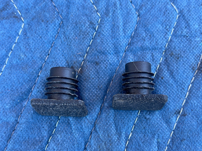 1986-1993 Volvo 240 244 Sedan Retaining Waffle Button Clip Black Pair OE #4316EM