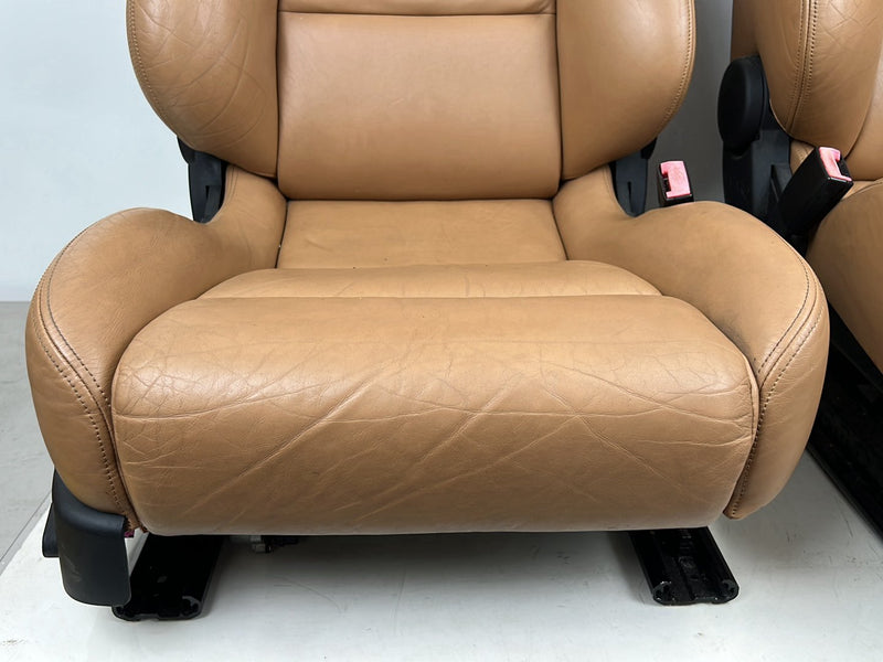 1996-2003 Audi S8 D2 A8 Front & Rear Recaro Caramel Leather Power Seat Set OEM #6384EM