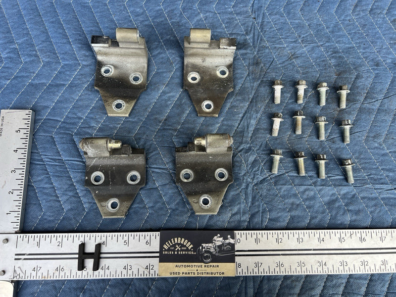 1998-2003 Jaguar XJR XJ8 X308 Front & Rear Door Hinge Set Of 4 Black OEM #4805E