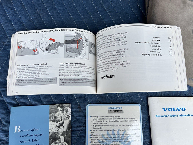 1996 Volvo 850 P80 Owners & Operators Manual Book Set OEM #4464E