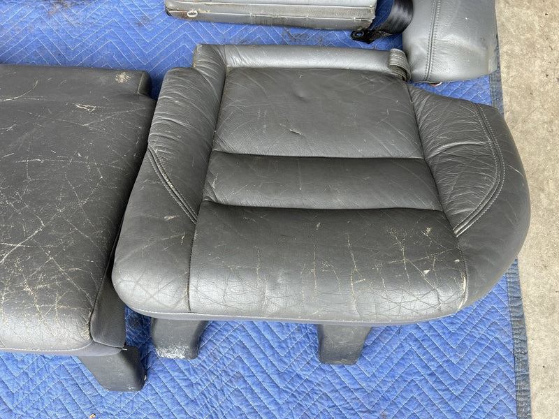 1993-1997 Volvo 850 850R Rear Seat Set Charcoal Leather Wagon Only OEM #4424E