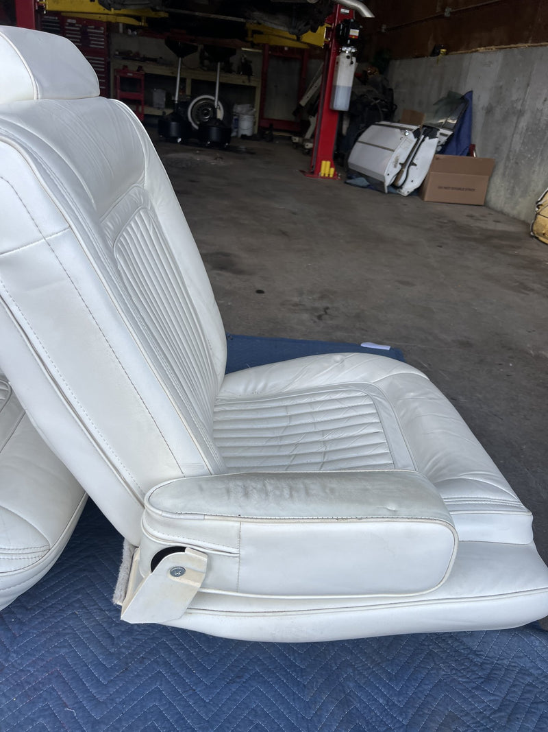 1980-1985 Cadillac Seville Front Left & Right Bucket Seat White OEM #3346M