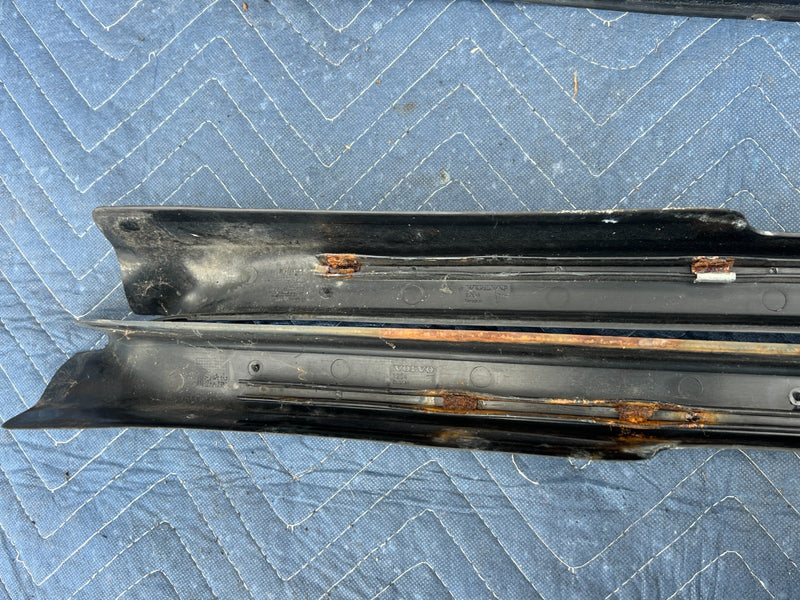 1986-1993 Volvo 240 244 Sedan Door Sill Scuff Trim Entry Black Set OEM #4221EM